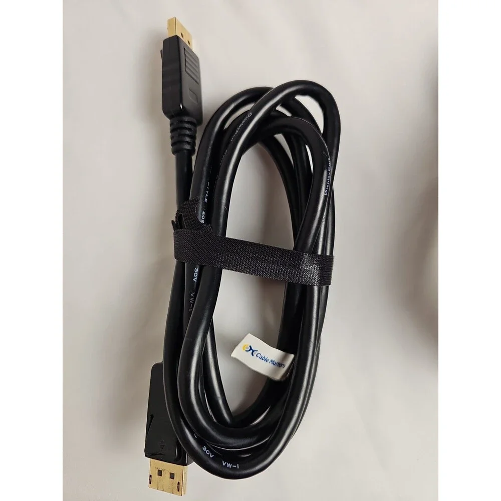 Lot of 7 DisplayPort Cables 6x 6ft & 1x 1ft Tested Working Video Cables